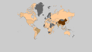 Mapa de países por producción de tabaco Thumbnail